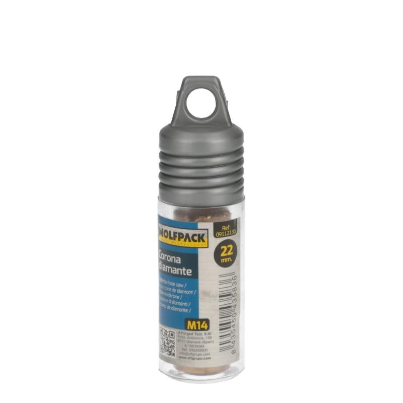 Corona Diamante Para Amoladora Ø 22 Mm. Conexión Rosca M14. Corte Seco_2
