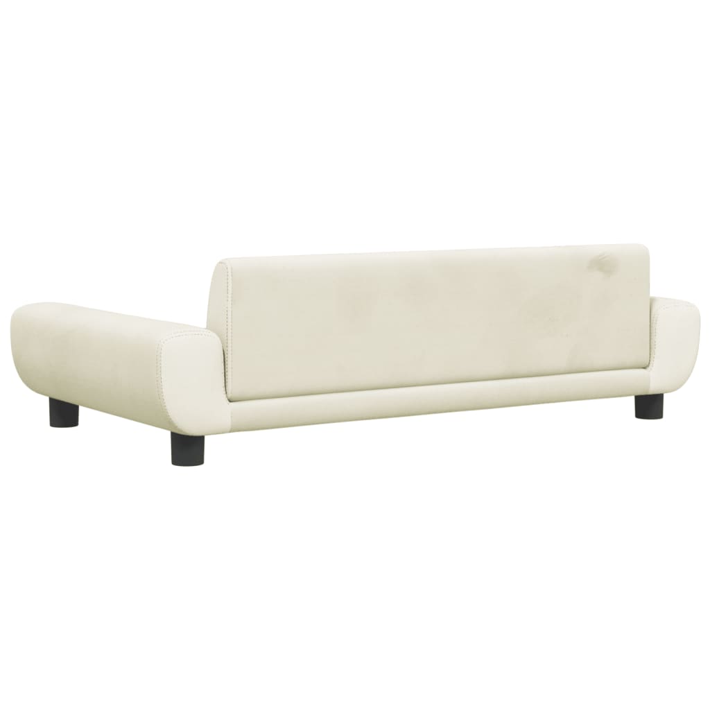 Cama Para Perros De Terciopelo Crema 100x54x33 Cm / Vetonek_0