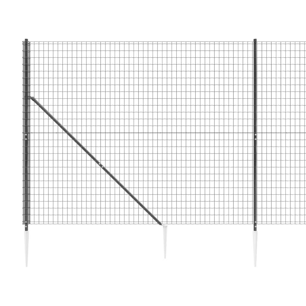 Cerca De Alambre Con Pinchos De Anclaje Gris Antracita 2x10 M / Vetonek_1