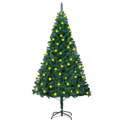 Vidaxl Árbol De Navidad Con Luces Y Ramas Gruesas Verde 180 Cm_0