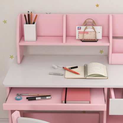 Escritorio Infantil Zonekiz Mdf Rosa 90x45x90 Cm_4