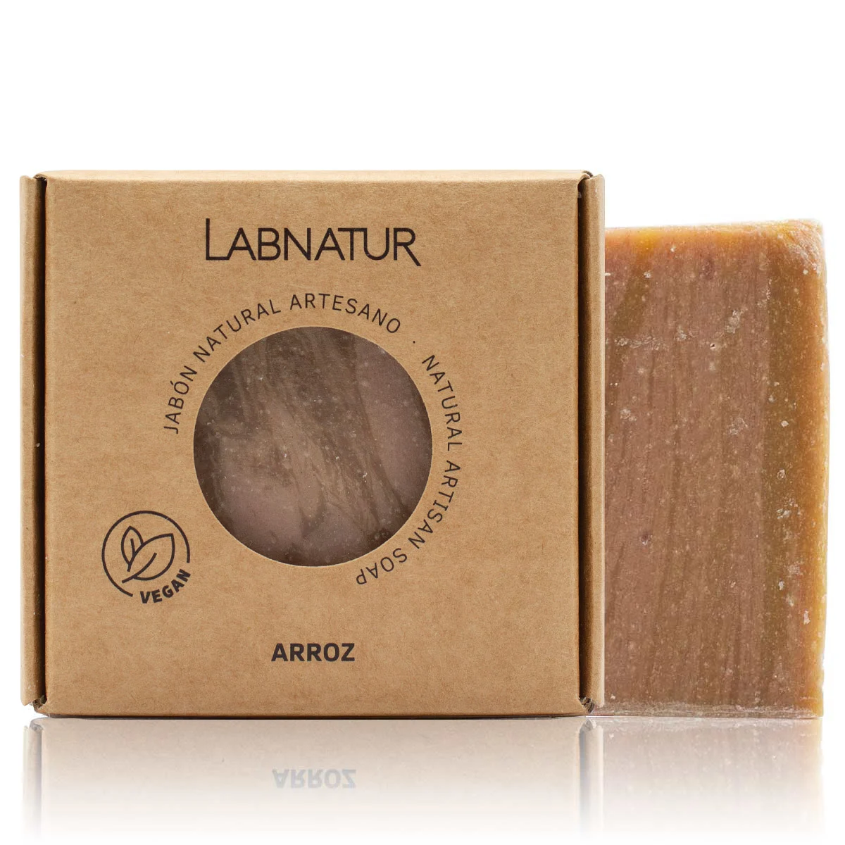 Jabón Natural Artesano de Arroz Labnatur 100 g | Hidrata y Suaviza | Piel Sensible | Vegano_0
