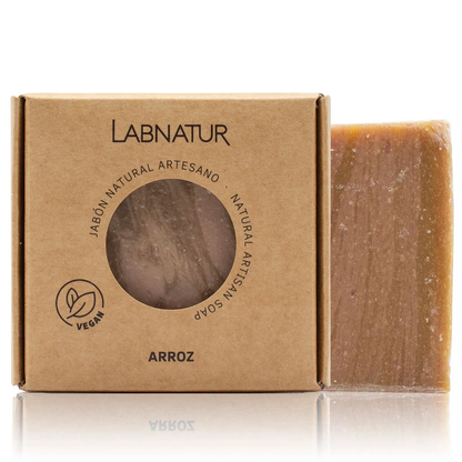 Jabón Natural Artesano de Arroz Labnatur 100 g | Hidrata y Suaviza | Piel Sensible | Vegano_0