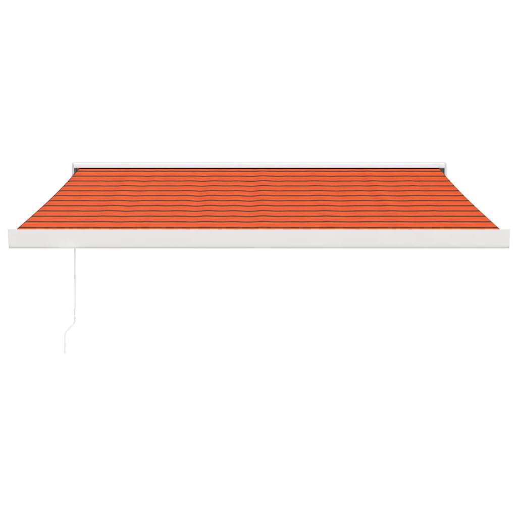 Toldo Retráctil Aluminio Y Tela Naranja Y Marrón 3x2,5 M_2