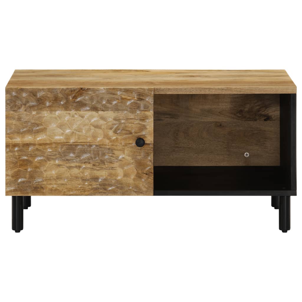 Mesa De Centro De Madera Maciza De Mango 80x50x40 Cm_1