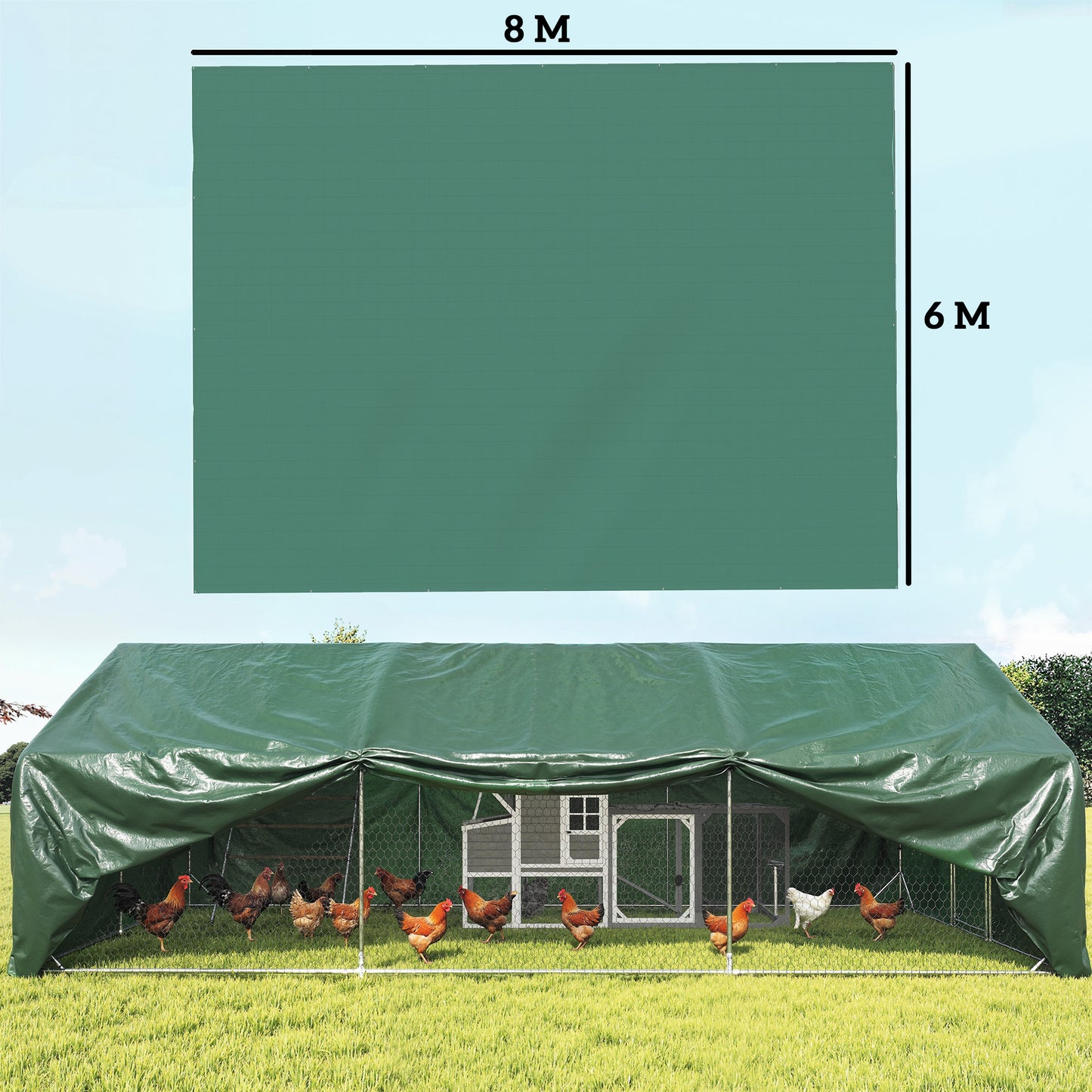 Outsunny Lona Impermeable Exterior 6x8 M_2