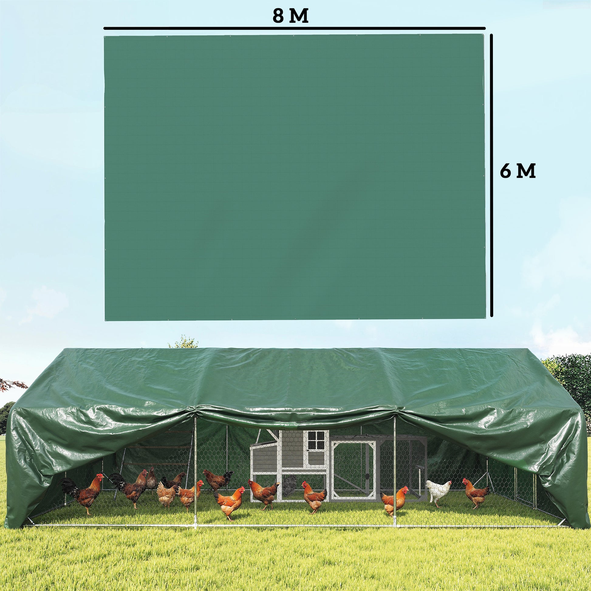 Outsunny Lona Impermeable Exterior 6x8 M_2