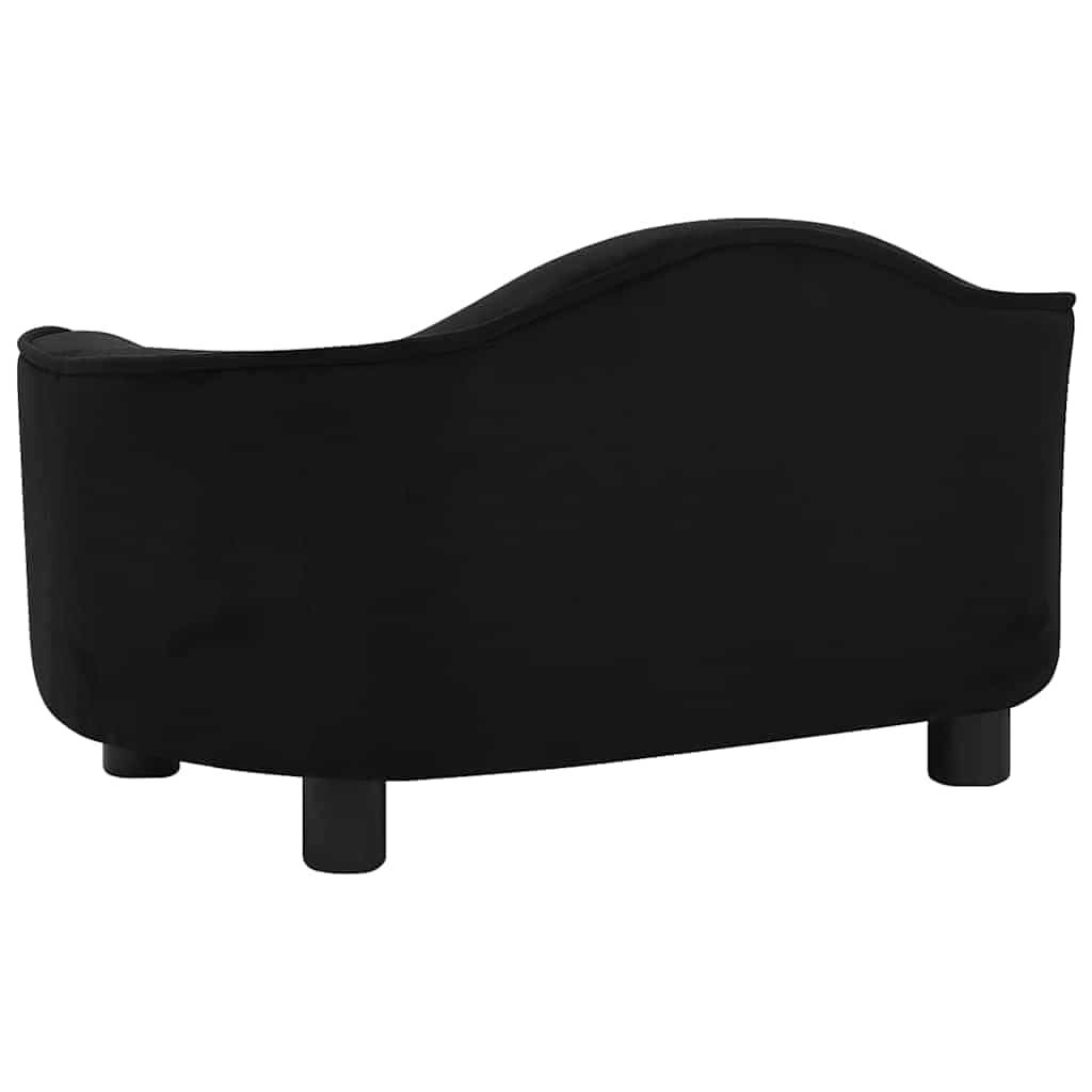 Vidaxl Sofá Para Perros Felpa Negro 67x47x36 Cm_4