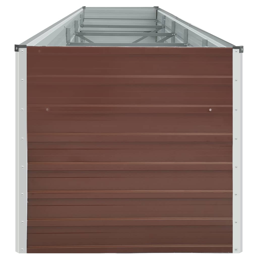 Arriate De Acero Galvanizado Marrón 400x80x45 Cm_3