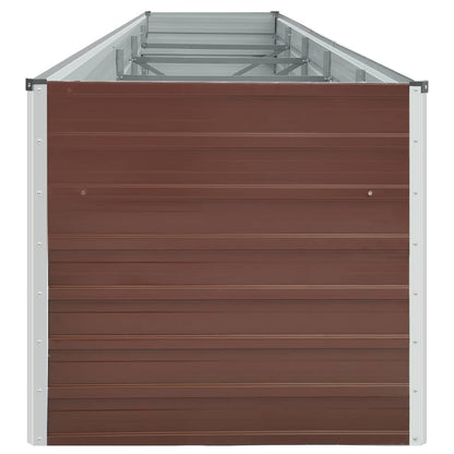 Arriate De Acero Galvanizado Marrón 400x80x45 Cm_3
