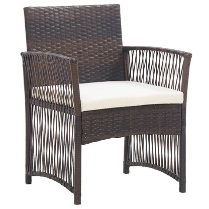 Vidaxl Sillones De Jardín Con Cojines 2 Uds Ratán Sintético Marrón_1