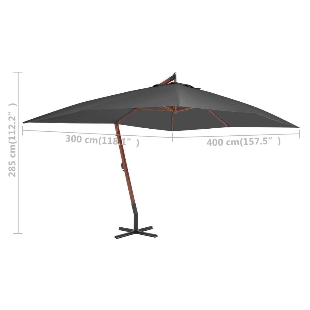Vidaxl Sombrilla Jardín Voladiza Palo De Madera Antracita 400x300 Cm_4