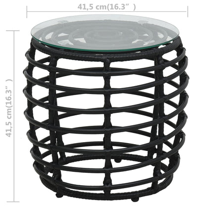 Vidaxl Set De Mesa Y Sillas De Jardín 3 Piezas Ratán Sintético Negro_2