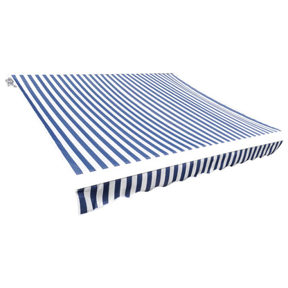 Tela De Repuesto Para Toldo Azul Y Blanco 4,5x3 M Poliéster_1