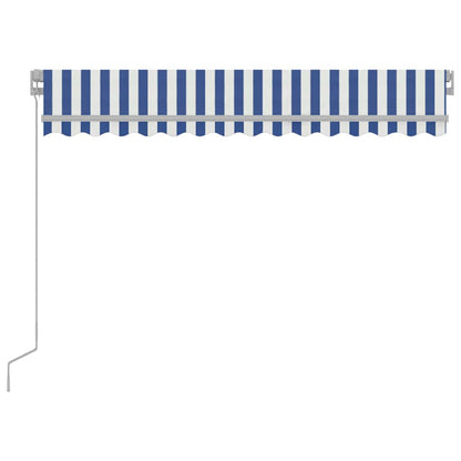 Toldo Manual Retráctil Con Led Azul Y Blanco 300x250 Cm_2