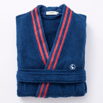 Albornoz Azul Marino L/xl 320gsm 100% Algodón Con Logo Bordado El Ganso