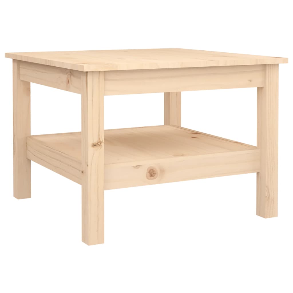 Mesa De Centro De Madera Maciza De Pino 55x55x40 Cm_0