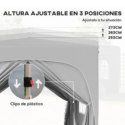 Outsunny Carpa Plegable 3x3 M_4
