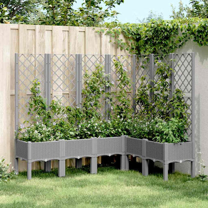 Jardinera Con Enrejado Pp Gris Claro 160x120x142 Cm_1