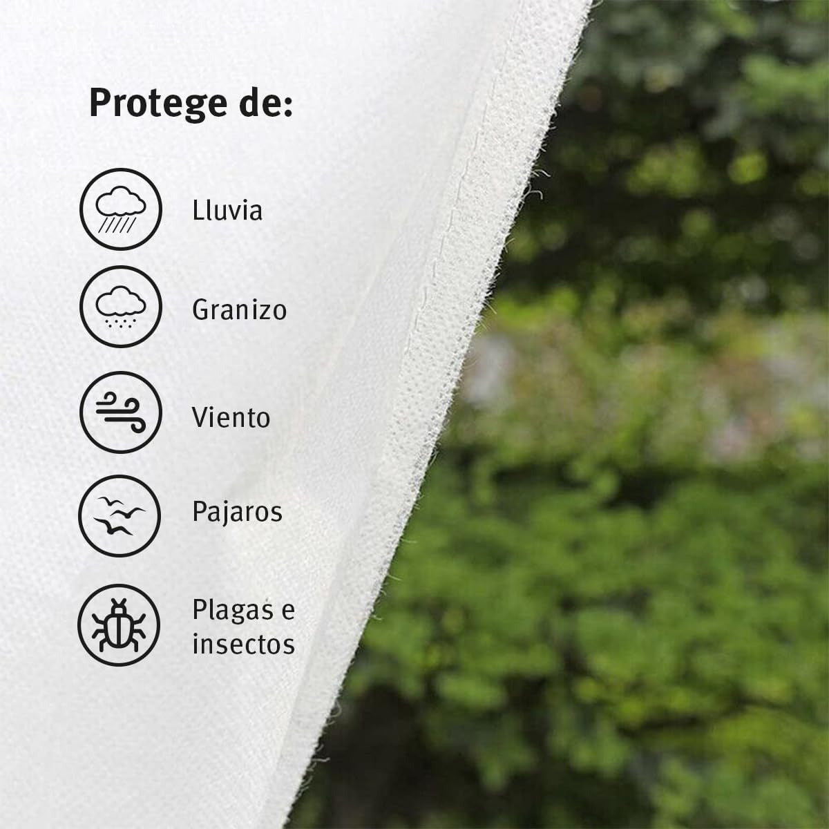 Tela protección de cultivos antiheladas Biotop 4 x 10 m 17 g/m²