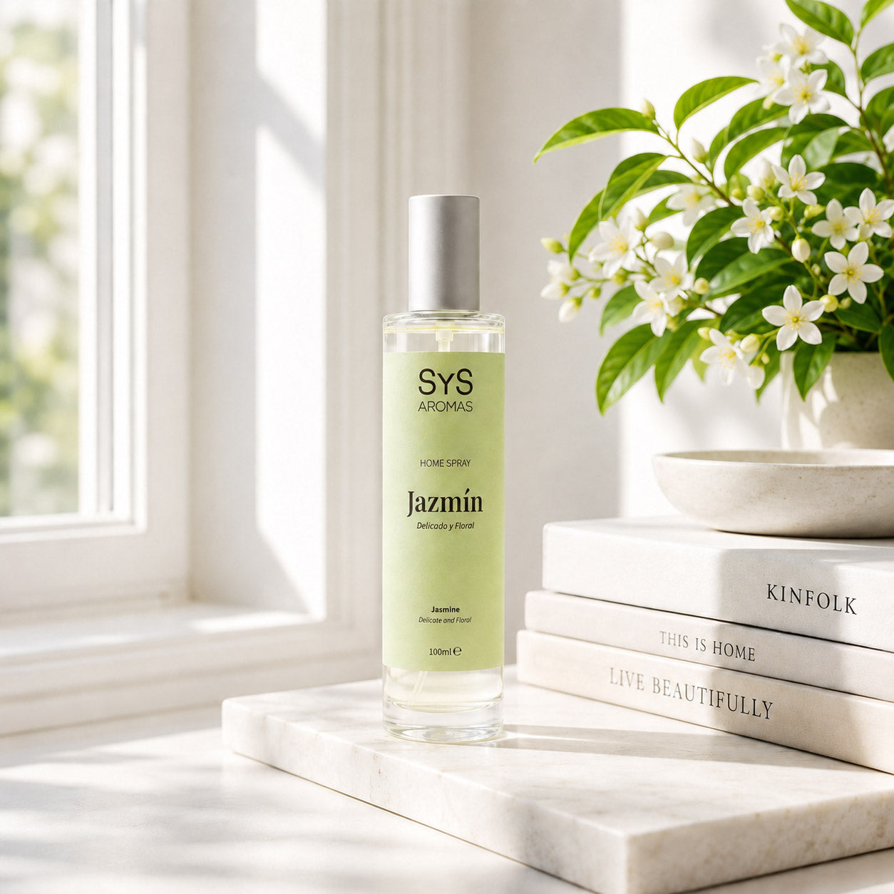 Ambientador Pulverizador Jazmín Origins SYS Aromas 100 ml | Aroma Floral y Delicado | Relajante_1
