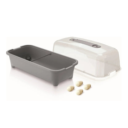 Huerto Doméstico/Jardinera Baja con Tapa de Policarbonato para Proteger tus Plantas - Prosperplast Respana Planter Wood Low de Plástico_1