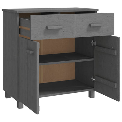 Aparador Hamar Madera Maciza Pino Gris Oscuro 79x40x80cm / Vetonek_4