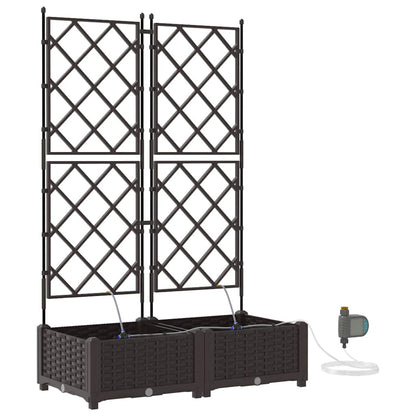 Vidaxl Jardineras Marrón 80 X 40 X 126 Cm Acero_0