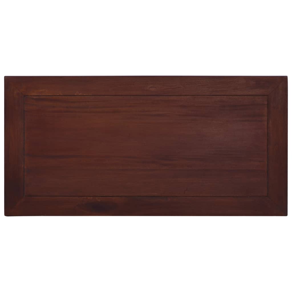Mesa De Centro Clásica Madera Maciza Caoba Marrón 100x50x30 Cm_3