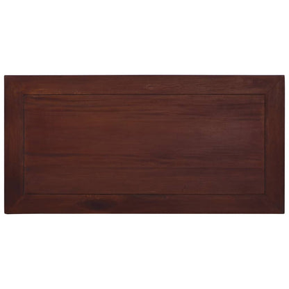 Mesa De Centro Clásica Madera Maciza Caoba Marrón 100x50x30 Cm_3