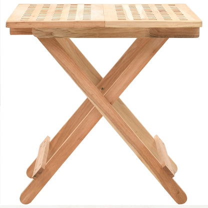 Mesa Auxiliar Plegable De Madera Maciza De Nogal 50x50x49 Cm_1