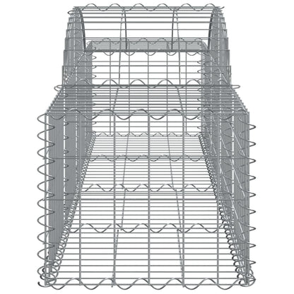 Cestas De Gaviones 11 Uds Forma De Arco Hierro 200x50x40/60 Cm_4