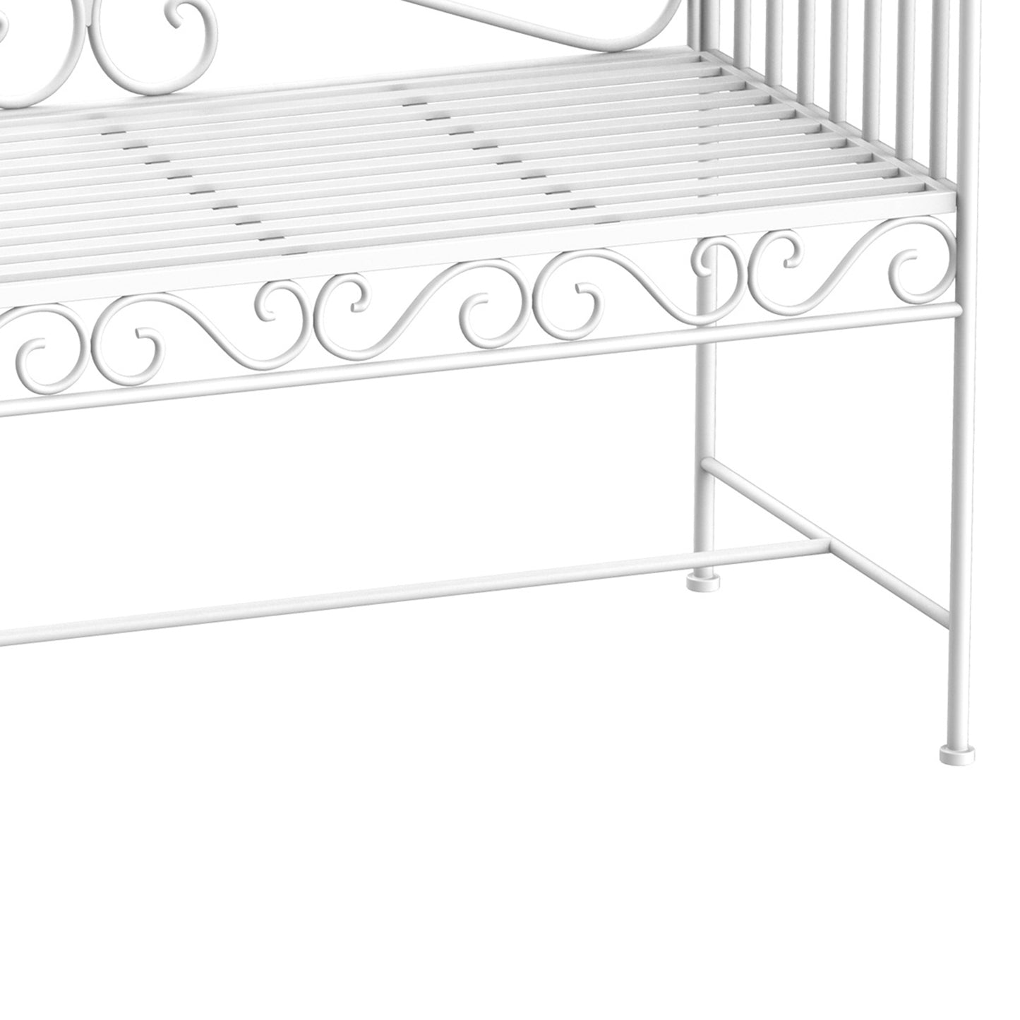 Outsunny Banco De Jardín De 2 Plazas 113,5x50x96 Cm Con Respaldo Carga 200 Kg_3