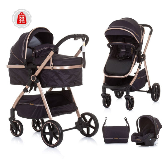 Carrito De Bebé Trio Convertible Misty Hasta 22 Kg Ebony_0