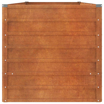 Arriate Oxidado De Acero Corten 240x80x77 Cm_4