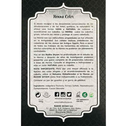Henna polvo negro Radhe Shyam 100 g