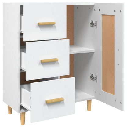 Aparador De Madera Contrachapada Blanco 69,5x34x90 Cm / Vetonek_2