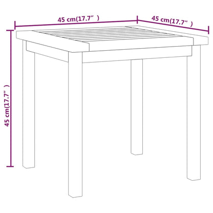 Mesa Auxiliar De Madera Maciza De Teca 45x45x45 Cm_3
