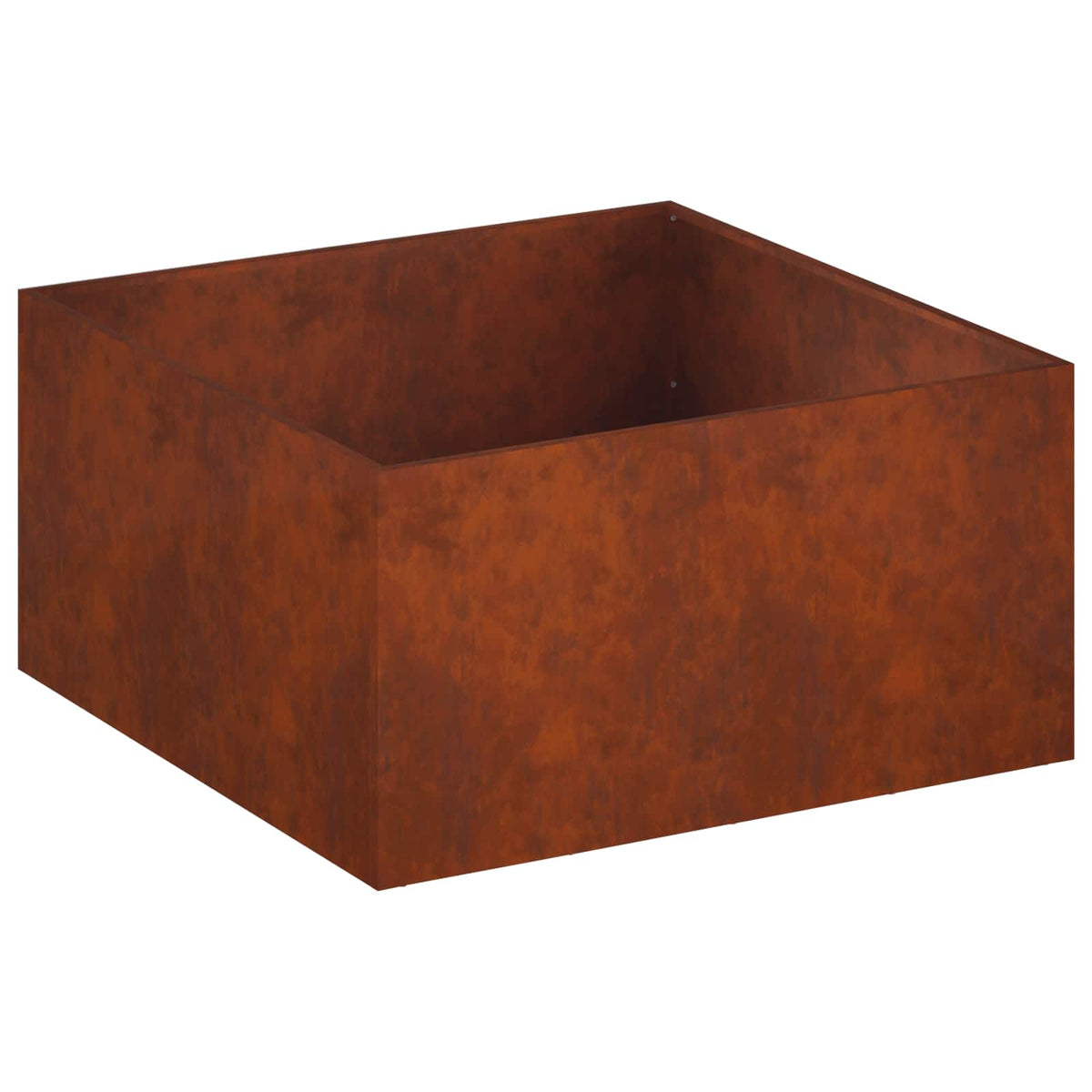 Macetero De Jardín Oxidado 60 X 60 X 40 Cm Acero Oxidado_0
