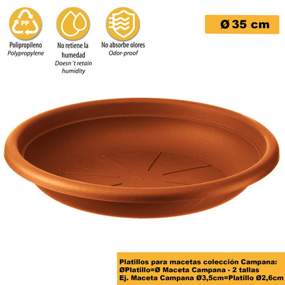 Platillo Para Maceta Ø 35 Cm Terracota