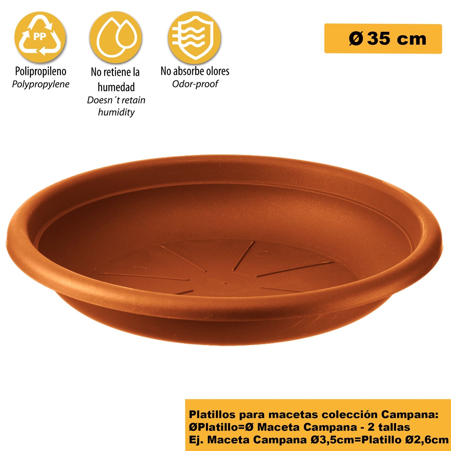 Platillo Para Maceta Ø 35 Cm Terracota_2
