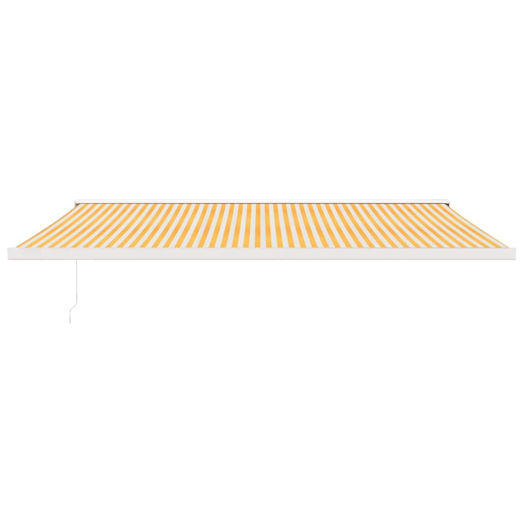 Toldo Retráctil Aluminio Y Tela Amarillo Y Blanco 5x3 M_2