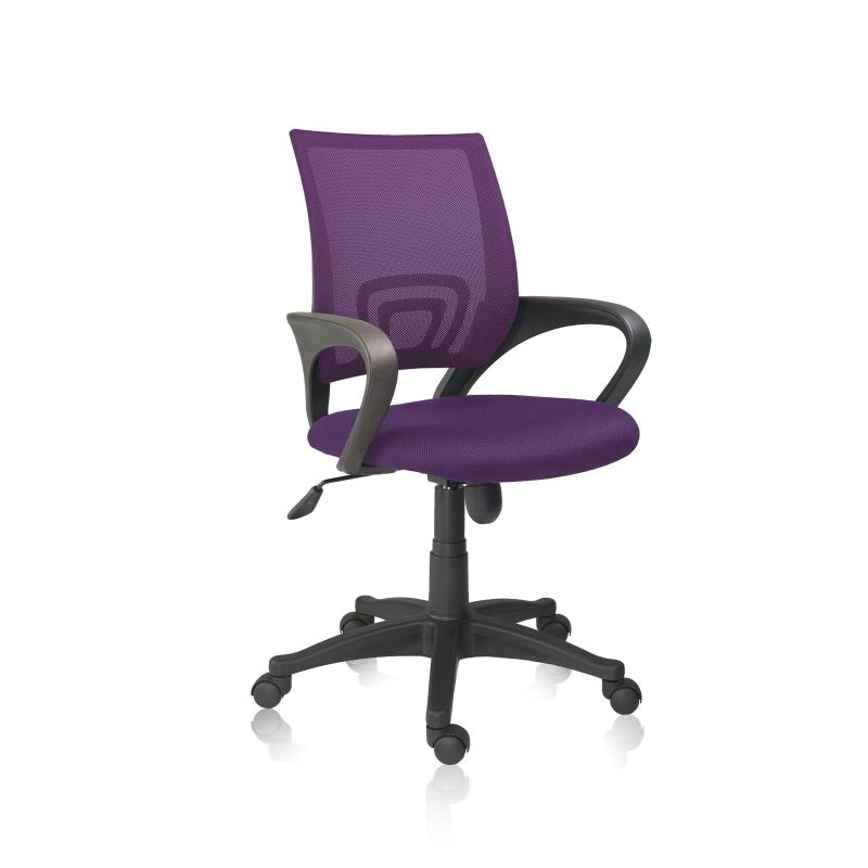 Silla De Oficina Logic Tejido, Violeta, 60 X 90-102 X 60cm_0