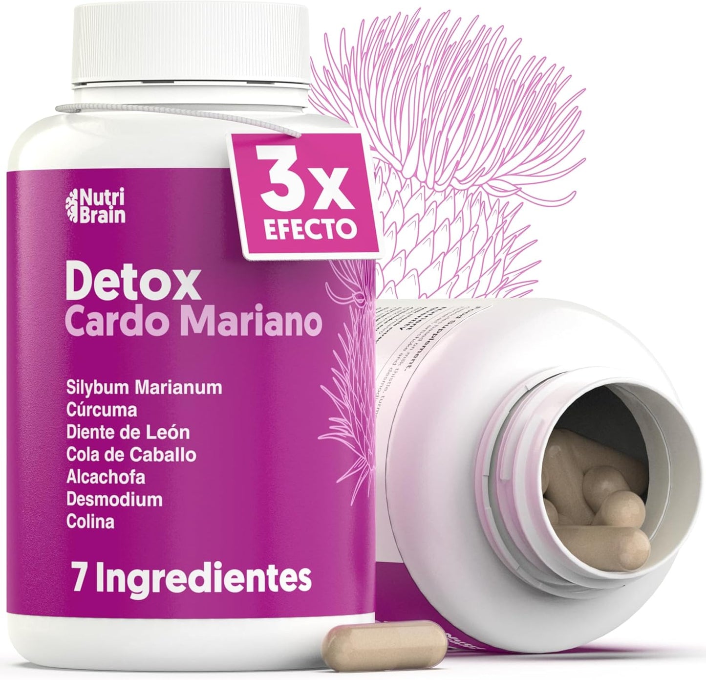 Detox Cardo Mariano Depuración Hepática Nutribrain 155 Cápsulas_0