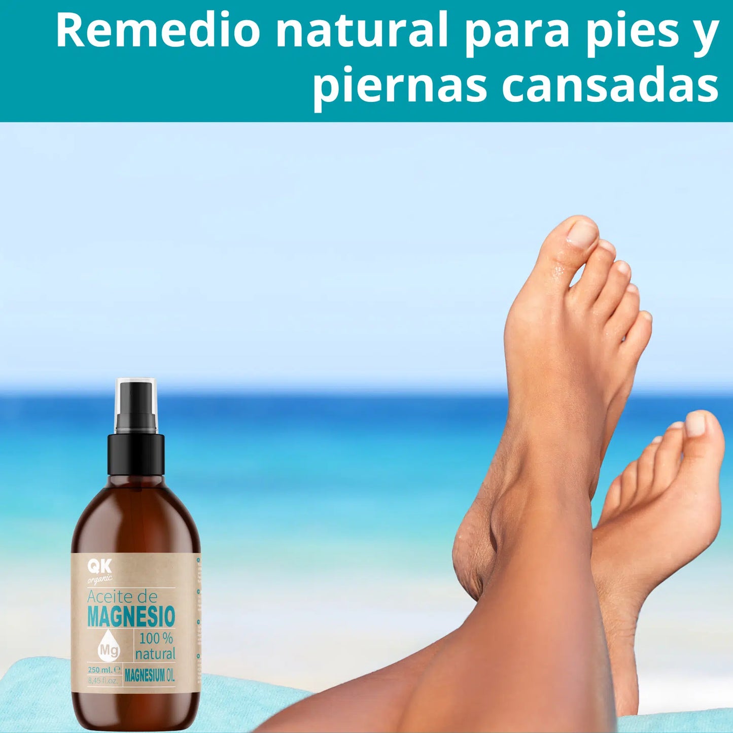 QKnatur - Aceite De Magnesio En Spray Bio 100% Puro (250 Ml) - Ideal Para Deportistas, Relajación Muscular_4