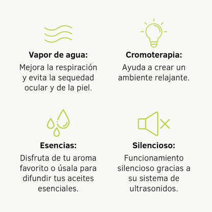Humidificador Ultrasónico Cosmos SYS Aromas 100 ml | Brumizador Compacto con Luz LED | Esencias y Aceites Esenciales_2