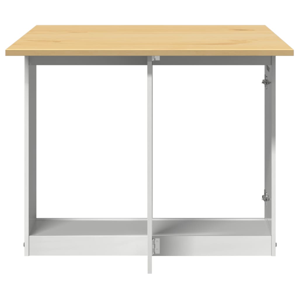 Mesa De Comedor Plegable Mariposa Corona Madera Pino Blanco_3