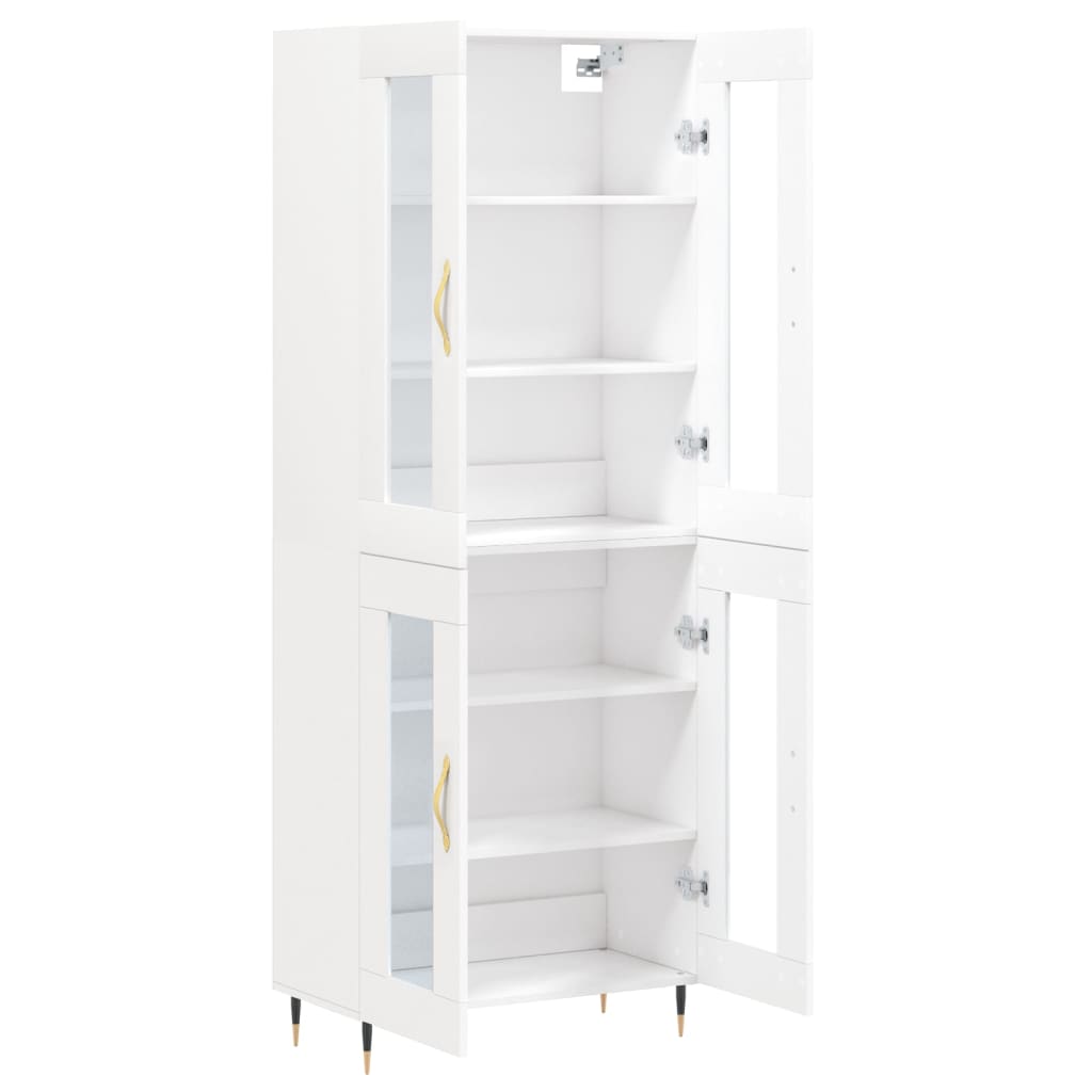 Aparador Alto Madera Contrachapada Blanco 69,5x34x180 Cm_3