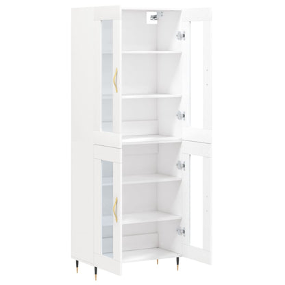 Aparador Alto Madera Contrachapada Blanco 69,5x34x180 Cm_3