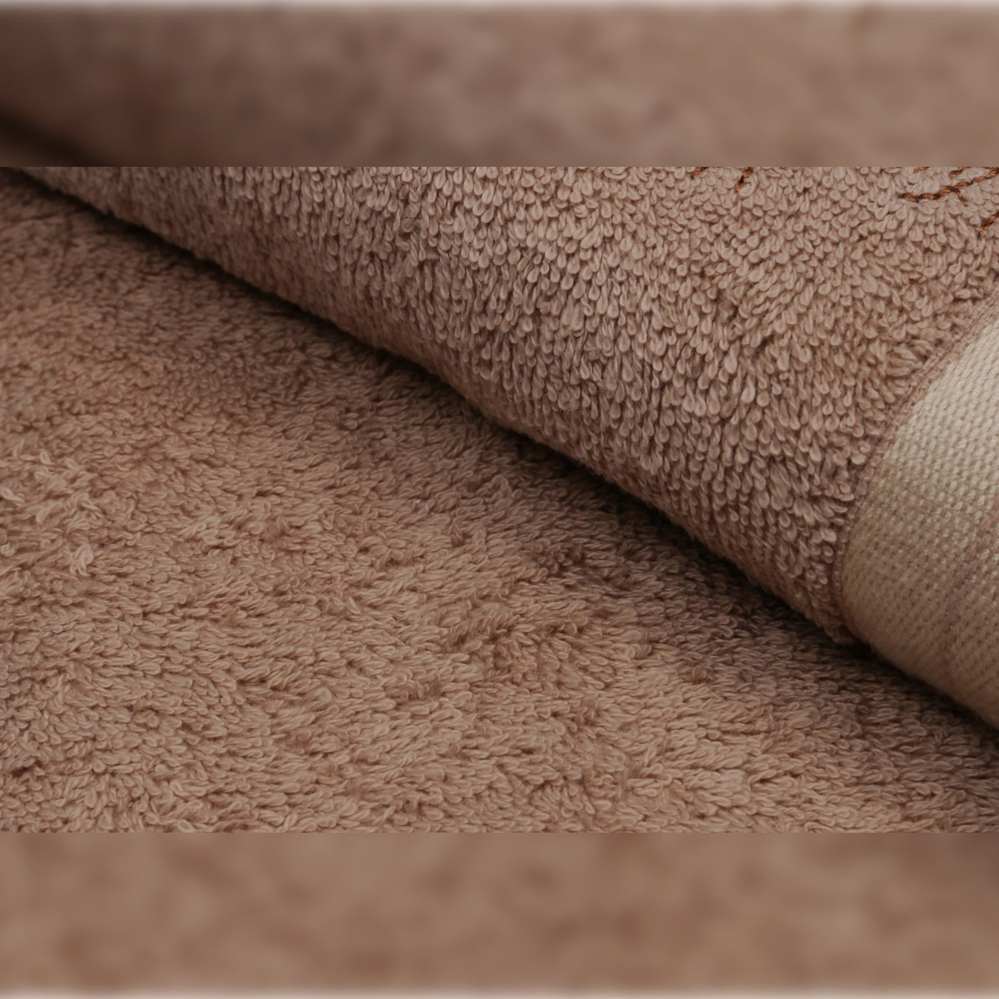 Juego De Toallas De Baño (2 Piezas) Marrón Claro Y Crema_3